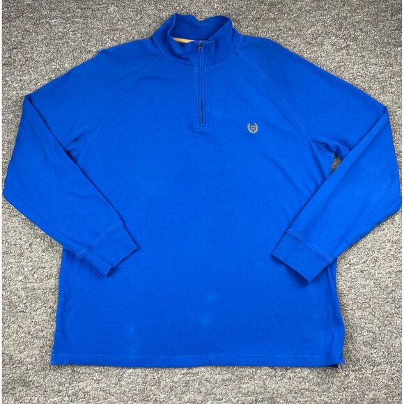 Chaps Other - Chaps 1/4 Zip Pullover Mens L Blue Long Sleeve